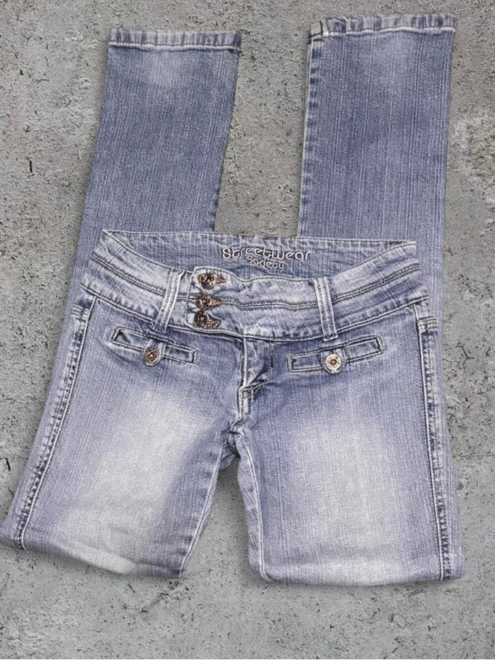 Streetwear vintage Y2K LOW RISE Skinny Jeans - Picture 2 of 8